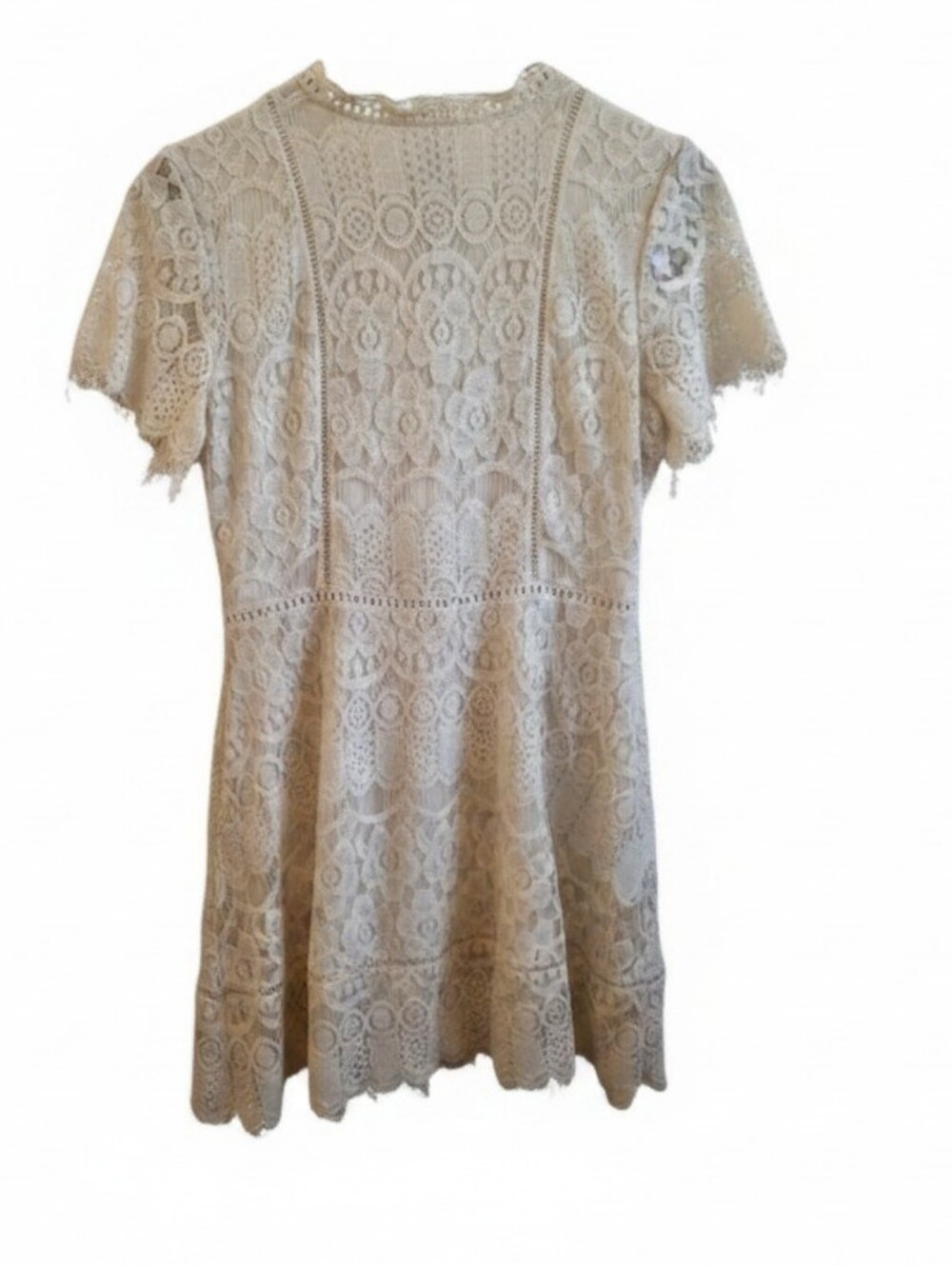Francesca's Blu Pepper NWT Cream Lace Dress Medium Bridal Shower Graduation Mini
